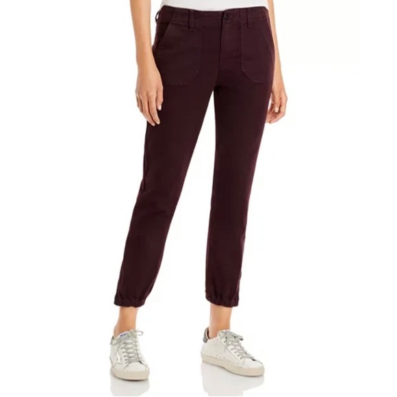 PAIGE Pants - Paige Mayslie Jogger Pants Vintage Black Cherry Burgundy Size 31 NWT